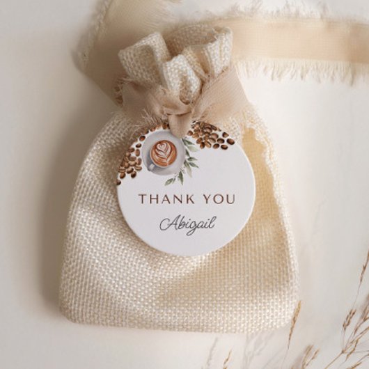 Koffie Baby shower - een Baby is brouwen Bedankjes Labels