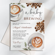 Koffie Baby shower - een Baby is brouwen