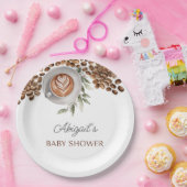 Koffie Baby shower - een Baby is brouwen Papieren Bordje (Feest)