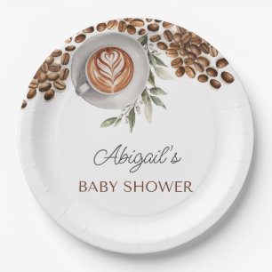Koffie Baby shower - een Baby is brouwen Papieren Bordje
