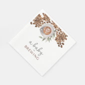 Koffie Baby shower - een Baby is brouwen Servet (Hoek)