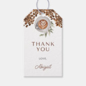 Koffie Baby Shower - een Baby is op komst Cadeaulabel (Voorkant)