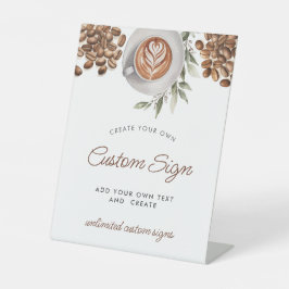 Koffie Baby Shower - een Baby is op komst Custom Reclamebord Met Voetstuk