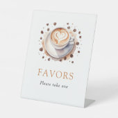 Koffie Baby shower geeft de voorkeur aan het parti Reclamebord Met Voetstuk (Voorkant)