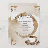 koffie-Baby shower Kaart (Voorkant / Achterkant)