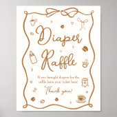 Koffie Baby shower Luier Raffle Poster (Voorkant)