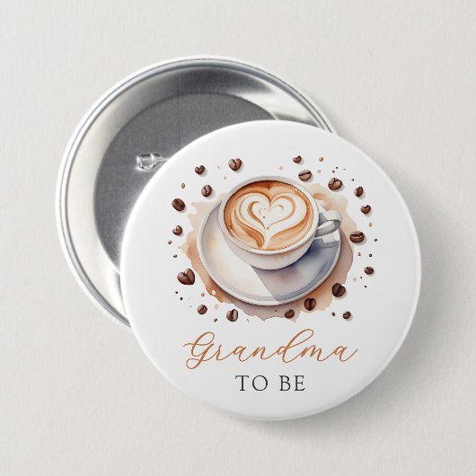 Koffie Baby shower oma wordt Button (Voorkant /achterkant)