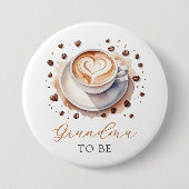 Koffie Baby shower oma wordt Button (Voorkant)