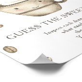 Koffie baby shower Raad de zoete rotzooi Poster (Hoek)