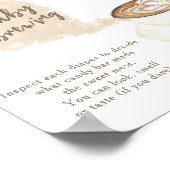 Koffie baby shower Raad de zoete rotzooi Poster (Hoek)