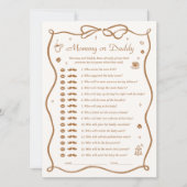 Koffie Baby shower Raad wie spel Kaart (Voorkant)