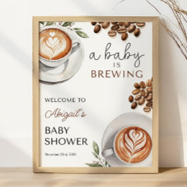Koffie Baby shower Welkom - Baby is Brouwen 16x20 Poster
