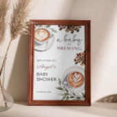 Koffie Baby Shower Welkom - De Baby Brouwt 24x36 Poster