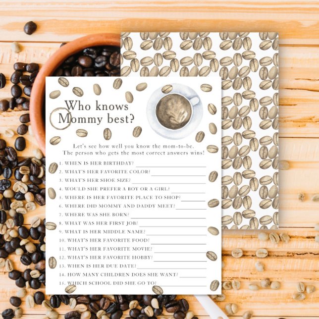 Koffie baby shower - Wie kent mama het beste (Creator heeft geüpload)
