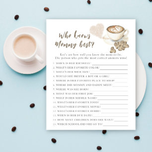 Koffie baby shower - Wie kent mama het beste