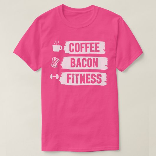 Koffie Bacon Fitness T-shirt (Design voorkant)