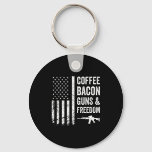 Koffie Bacon Pistolen & Dom - Bbq Grill Grappig Pi Sleutelhanger