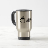 Koffie, bacterie, Mok zonder roestvrij staal ophef (Voorkant links)