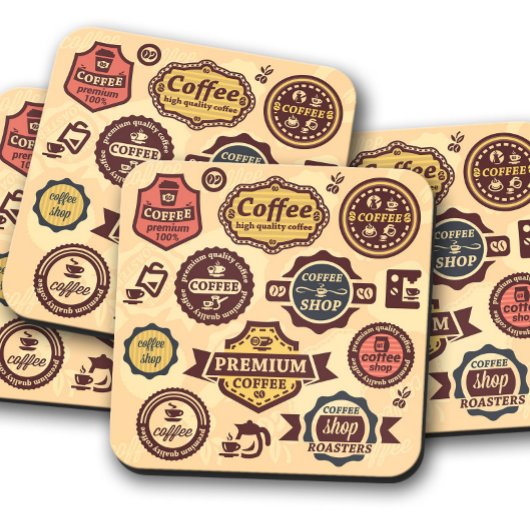Koffie- badges | Coffee Cork Onderzetter set