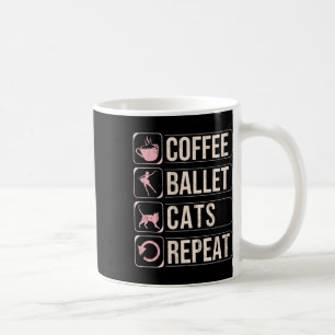 Koffie Ballet Katten Herhaal Grappige Dansende Dan Koffiemok