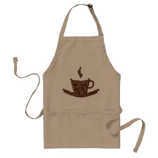 Koffie Bean Apron. Koffiewinkel. Keuken. Huis Standaard Schort (Voorkant)