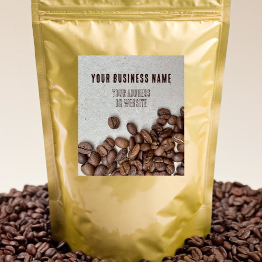 Koffie Bean Bag Label Wijn Etiket