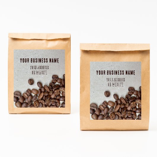 Koffie Bean Bag Label Wijn Etiket