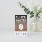 Koffie Bean Blur Punch Card Klantenkaartje (Staand voorkant)