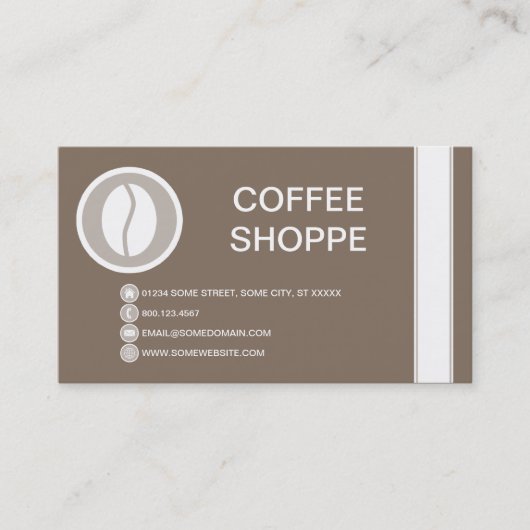 KOFFIE BEAN bubble Visitekaartje (Voorkant)
