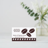 Koffie Bean Espresso Stand Loyalty Punch Card (Staand voorkant)