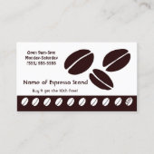 Koffie Bean Espresso Stand Loyalty Punch Card (Voorkant)
