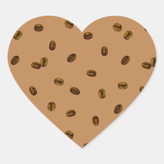 Koffie Bean Pattern Classic Round Sticker (Voorkant)