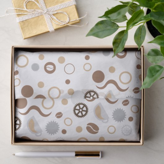 Koffie Bean Technology Science Designer Tissue Tissuepapier (Geschenk)