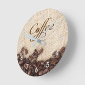 KOFFIE BEANS WALL CLOCK RONDE KLOK (Hoek)