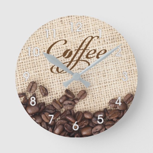KOFFIE BEANS WALL CLOCK RONDE KLOK (Voorkant)