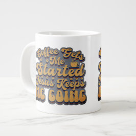 Koffie begint me grote koffiekop