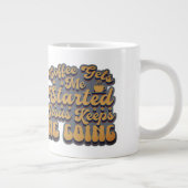 Koffie begint me grote koffiekop (Rechts)