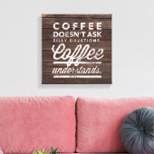 Koffie begrijpen canvas afdruk (Insitu (Woonkamer))