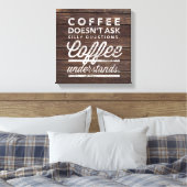 Koffie begrijpen canvas afdruk (Insitu (Slaapkamer))