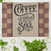 Koffie bewapent de sol - primitieve stijl theedoek (Gevouwen)