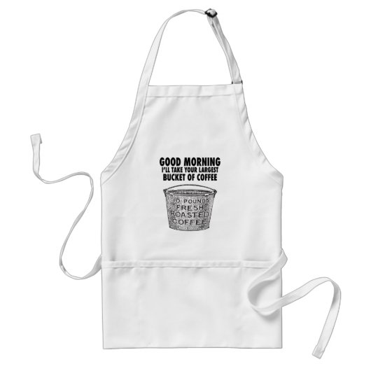 Koffie bij de bak standaard schort (Voorkant)