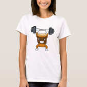 Koffie bij Sterke training met Barbell T-shirt (Voorkant)