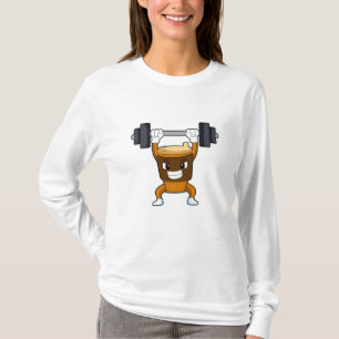 Koffie bij Sterke training met Barbell T-shirt