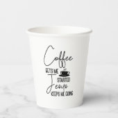 Koffie Bijbel Life Quote Papieren Bekers (Achterkant)