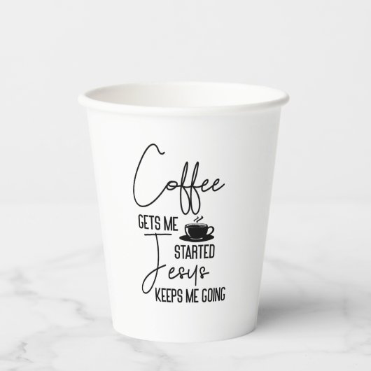 Koffie Bijbel Life Quote Papieren Bekers (Voorkant)
