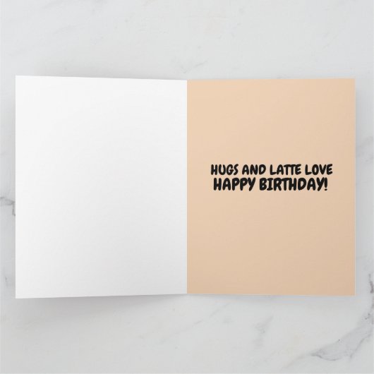 KOFFIE BIRTHDAY FRAMABLE KAART KAARTEN (Binnen)