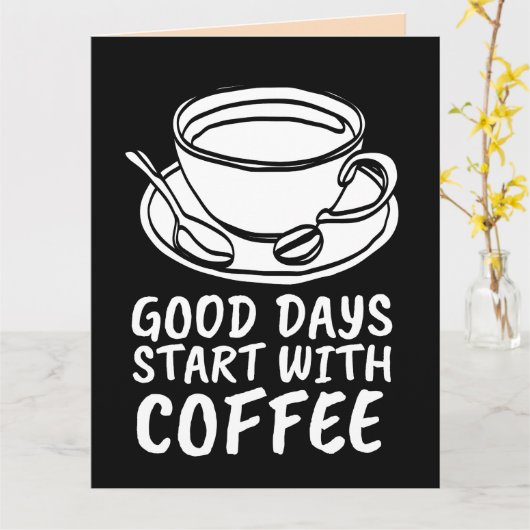 KOFFIE BIRTHDAY HOUDT VAN JE EEN LETTE WENSKAART KAART (Gele Bloem)