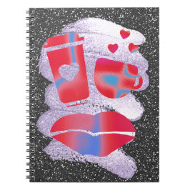 koffie , boba en kiss notitieboek