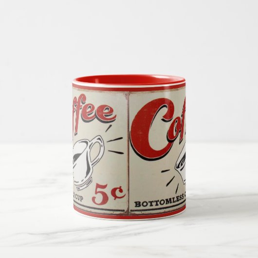 koffie: bodemloze beker tweekleurige koffiemok (Center)