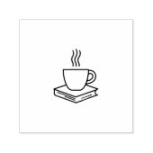 Koffie & Boeken Bibliotheek Stempel (Design)